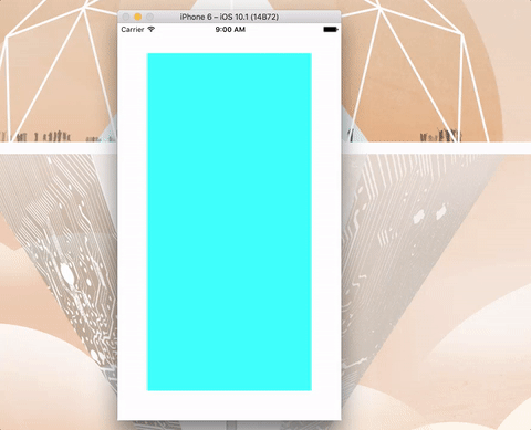 A Cyan UIView that retains its shape in portrait and landscape mode
