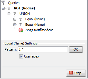 filter operator not 3 en