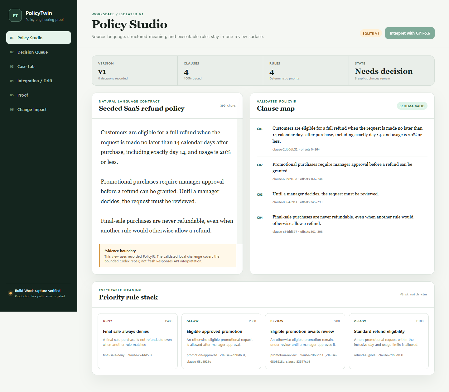 PolicyTwin Policy Studio