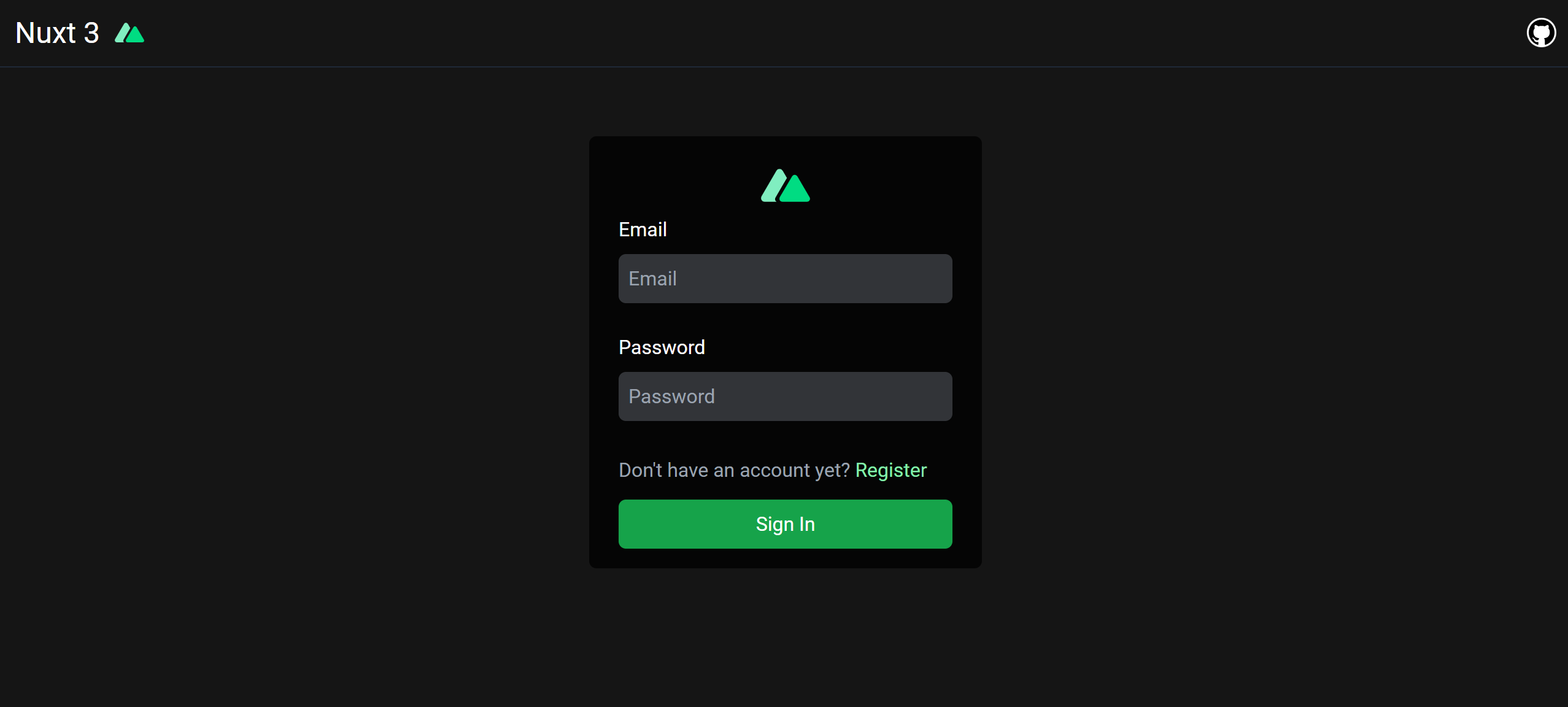 Nuxt 3 Firebase Todo App Login Page