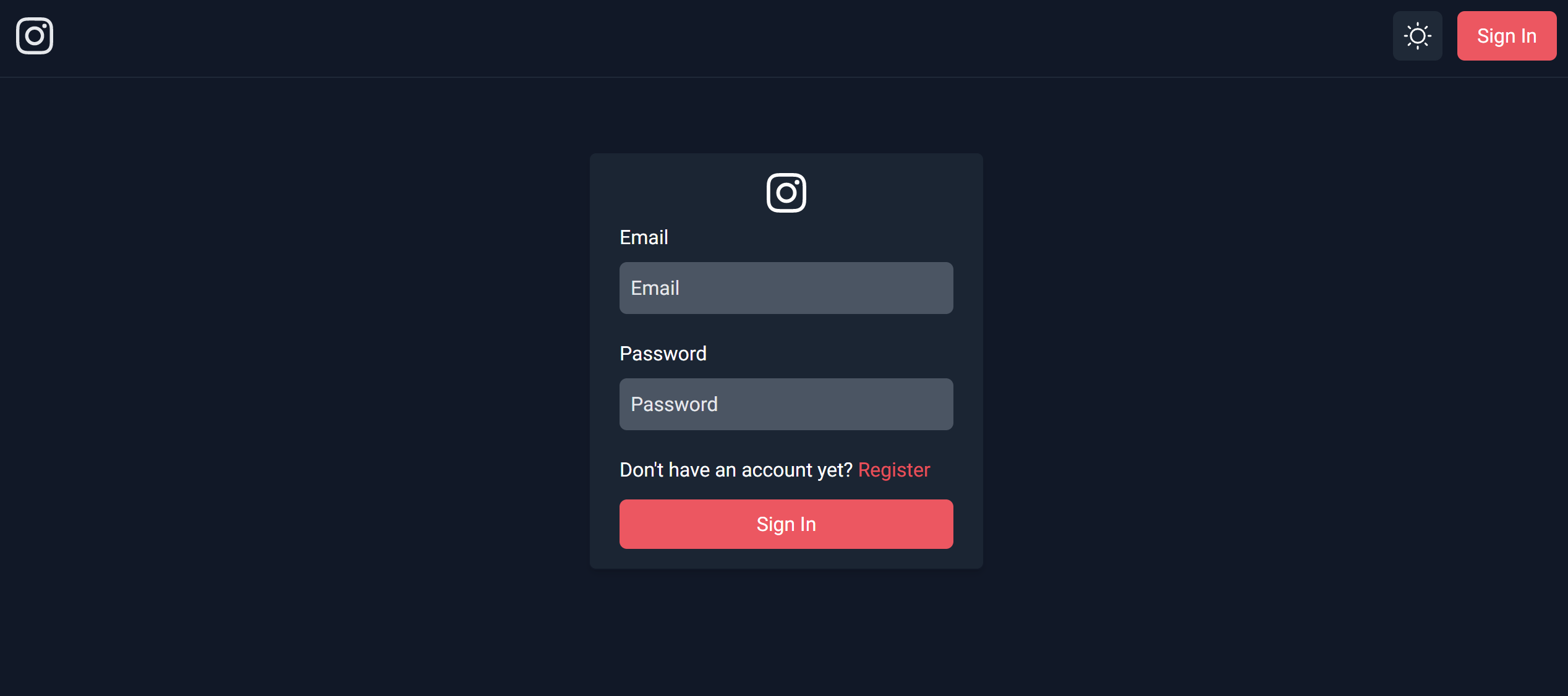 Instagram Login Page