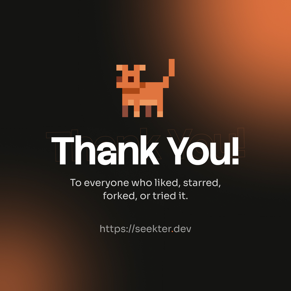 Thank you for using Seekter