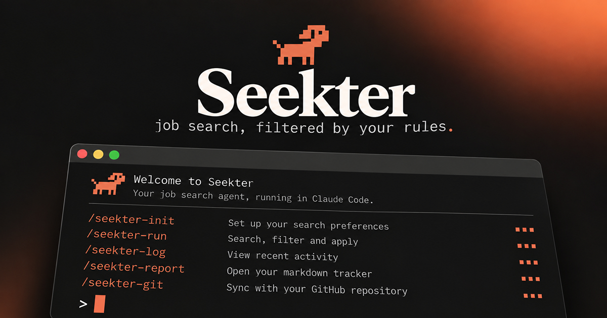 Seekter — job search, filtered by your rules