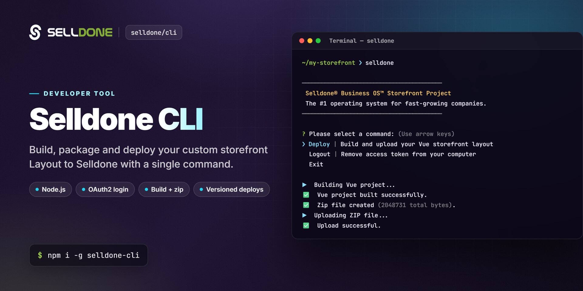 Selldone CLI