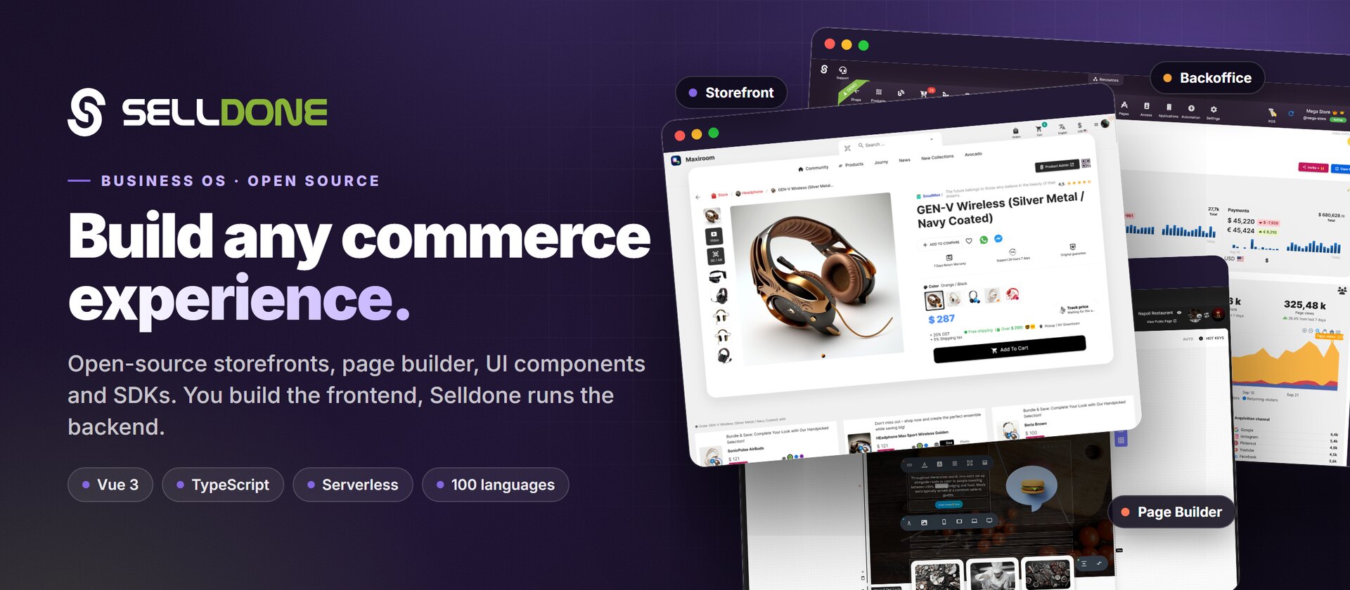 Selldone Business OS — build any commerce experience with open-source storefronts, page builder, components and SDKs