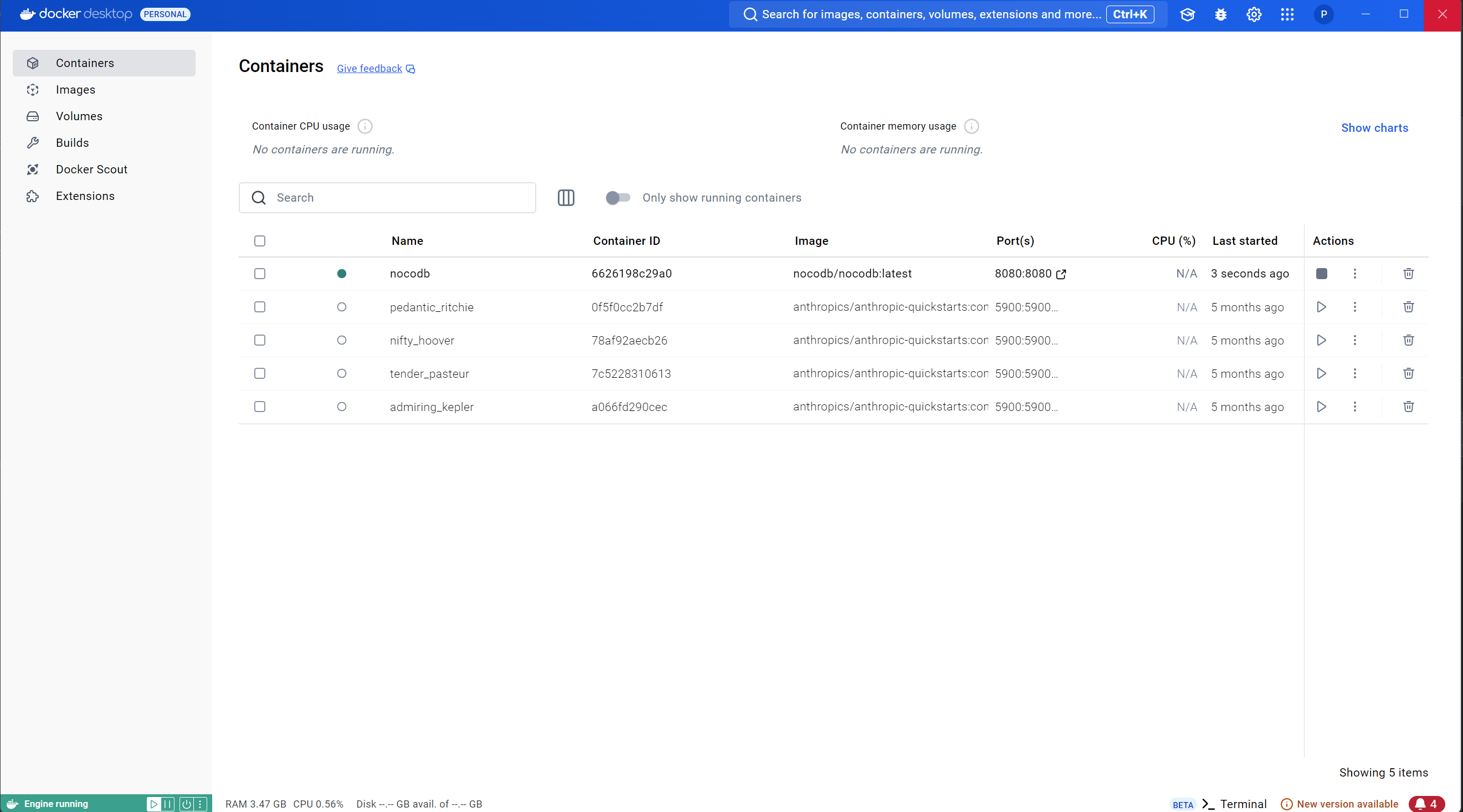 Docker NocoDB