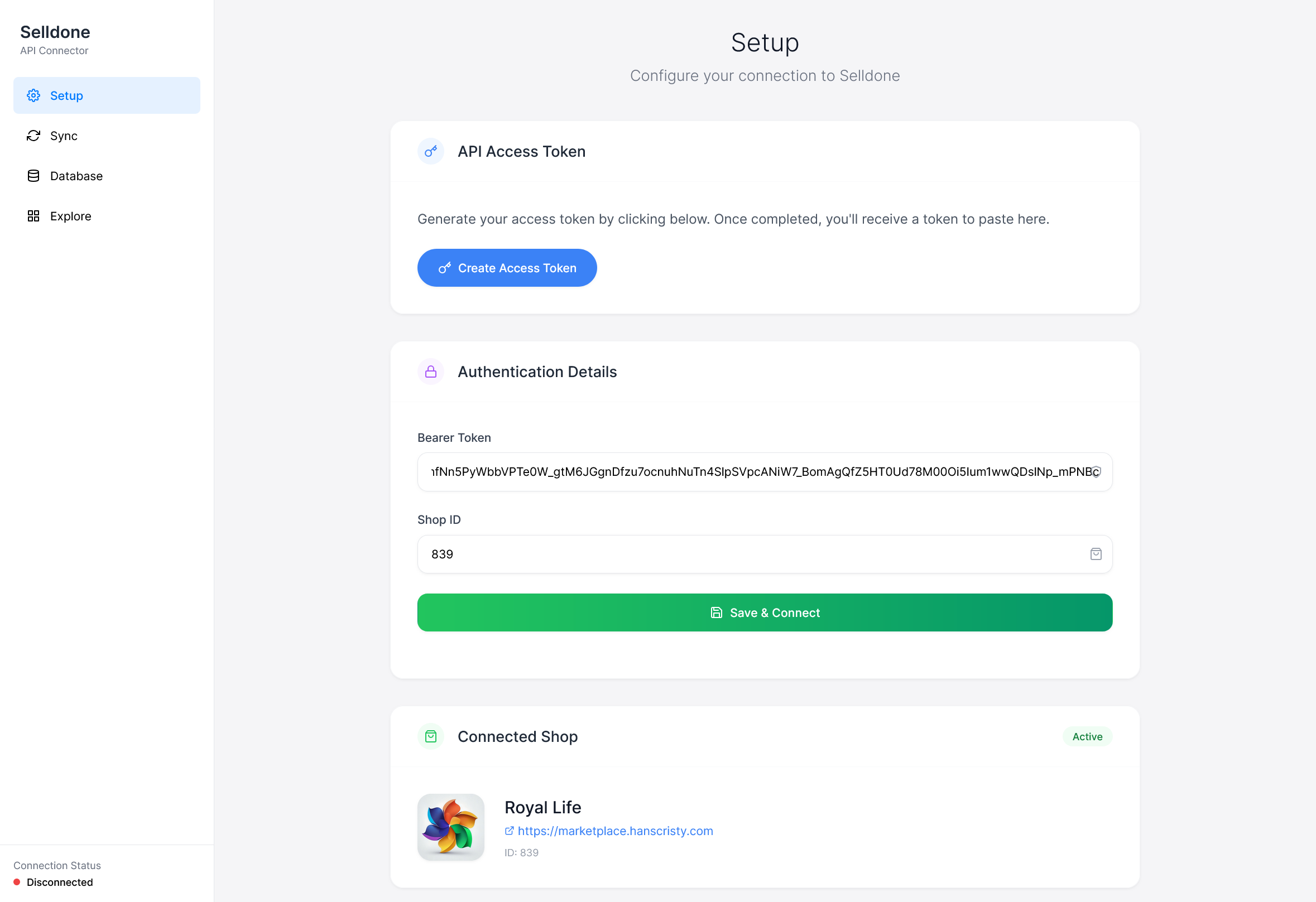 Access Token Setup