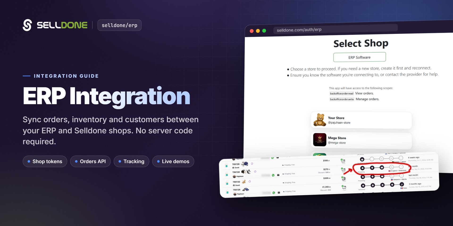Selldone ERP — connect your ERP software to Selldone shops