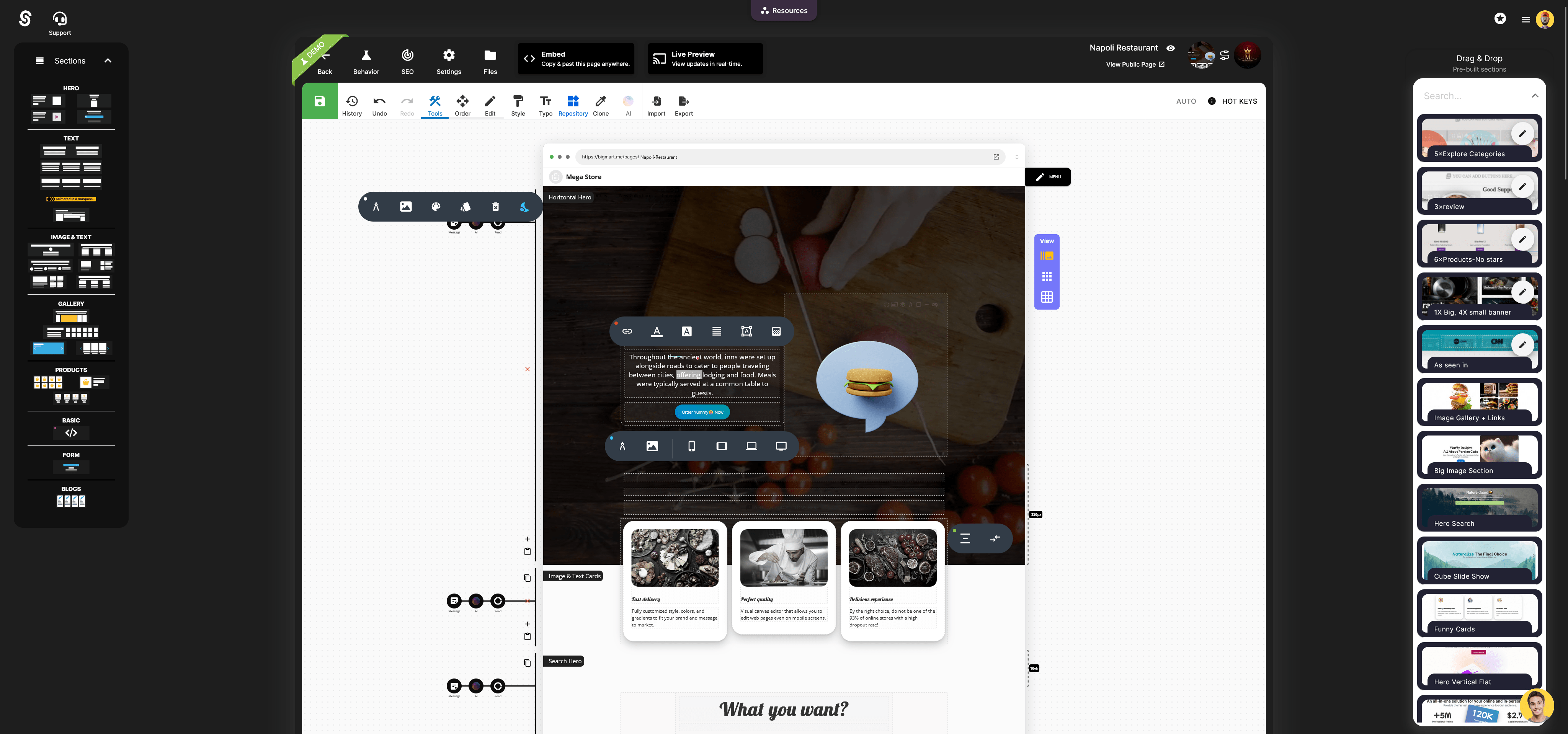 Selldone Page Builder Screenshot