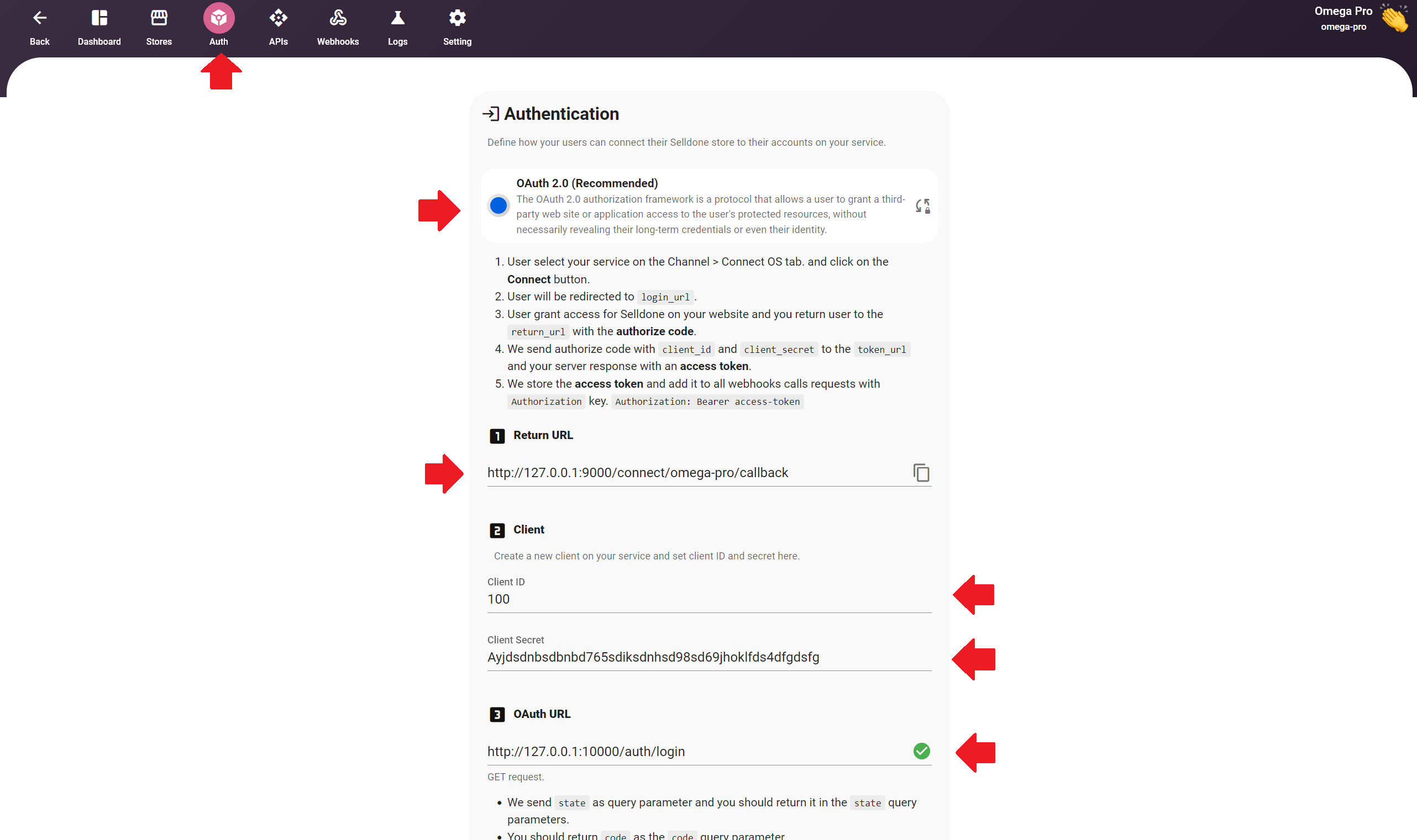 Auth configuration