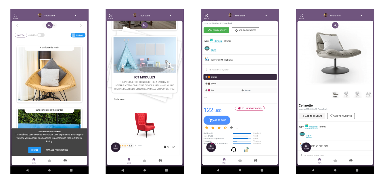 Selldone Android app screenshots