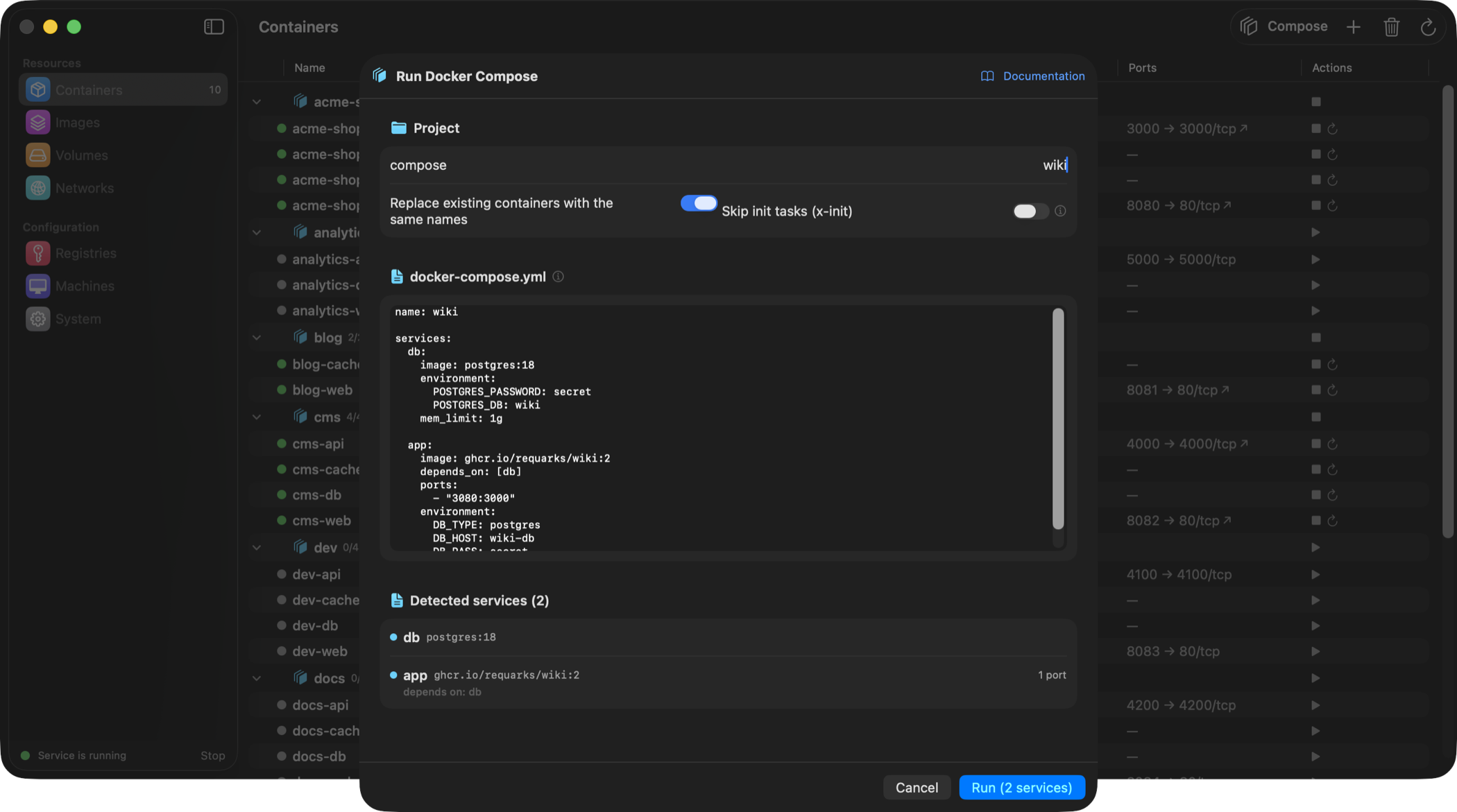 Container Desktop screenshot 2