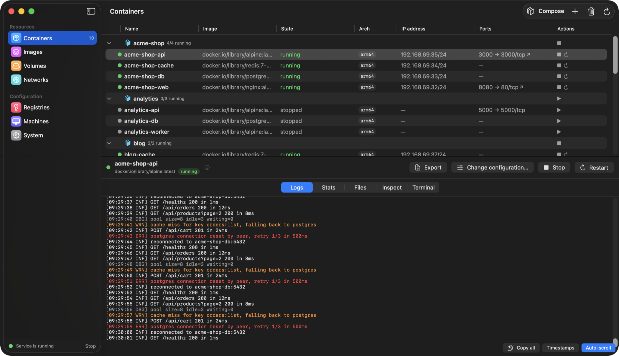Container Desktop screenshot 3
