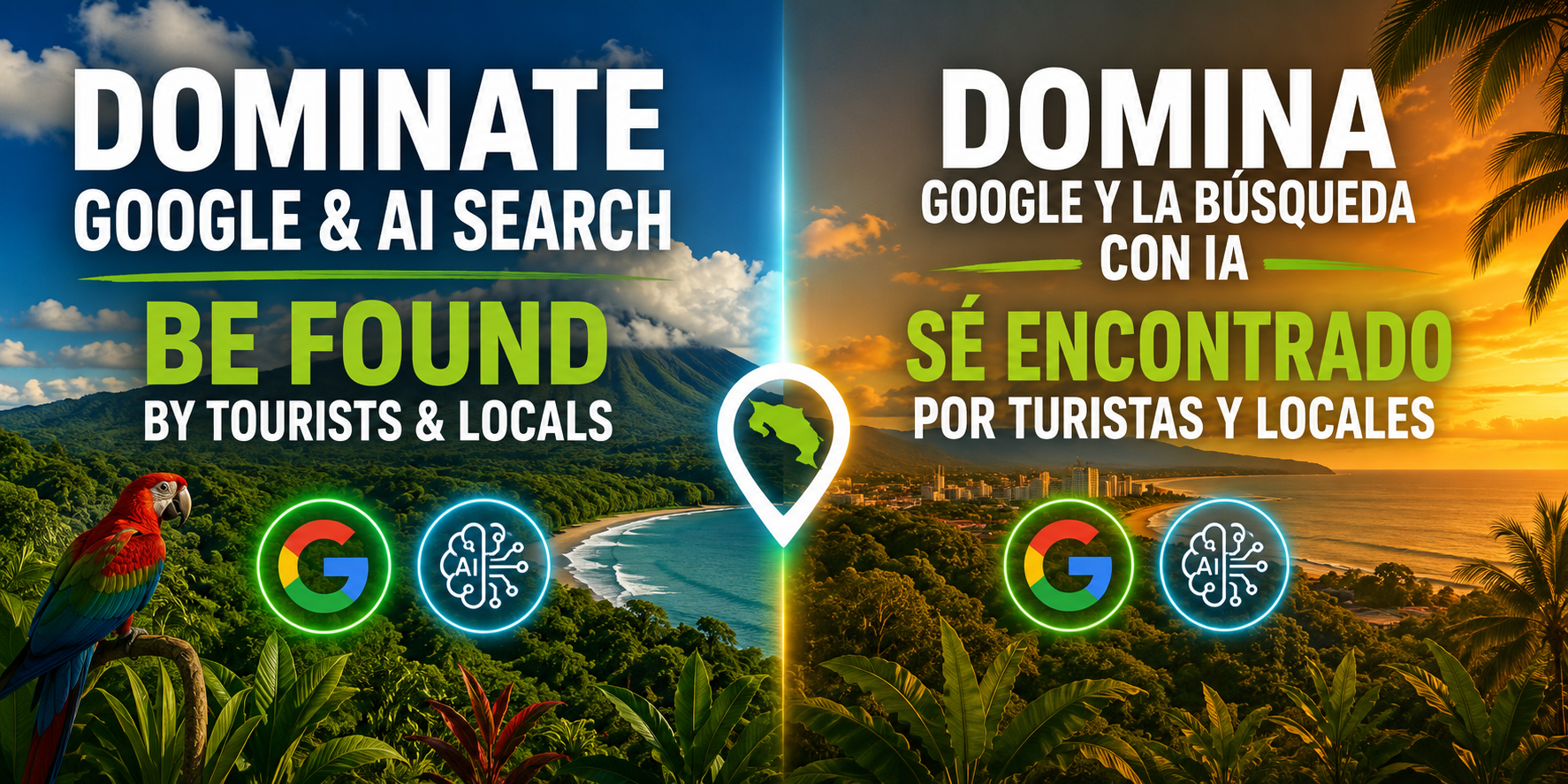 Domina Google y la búsqueda con IA en Costa Rica — sé encontrado
