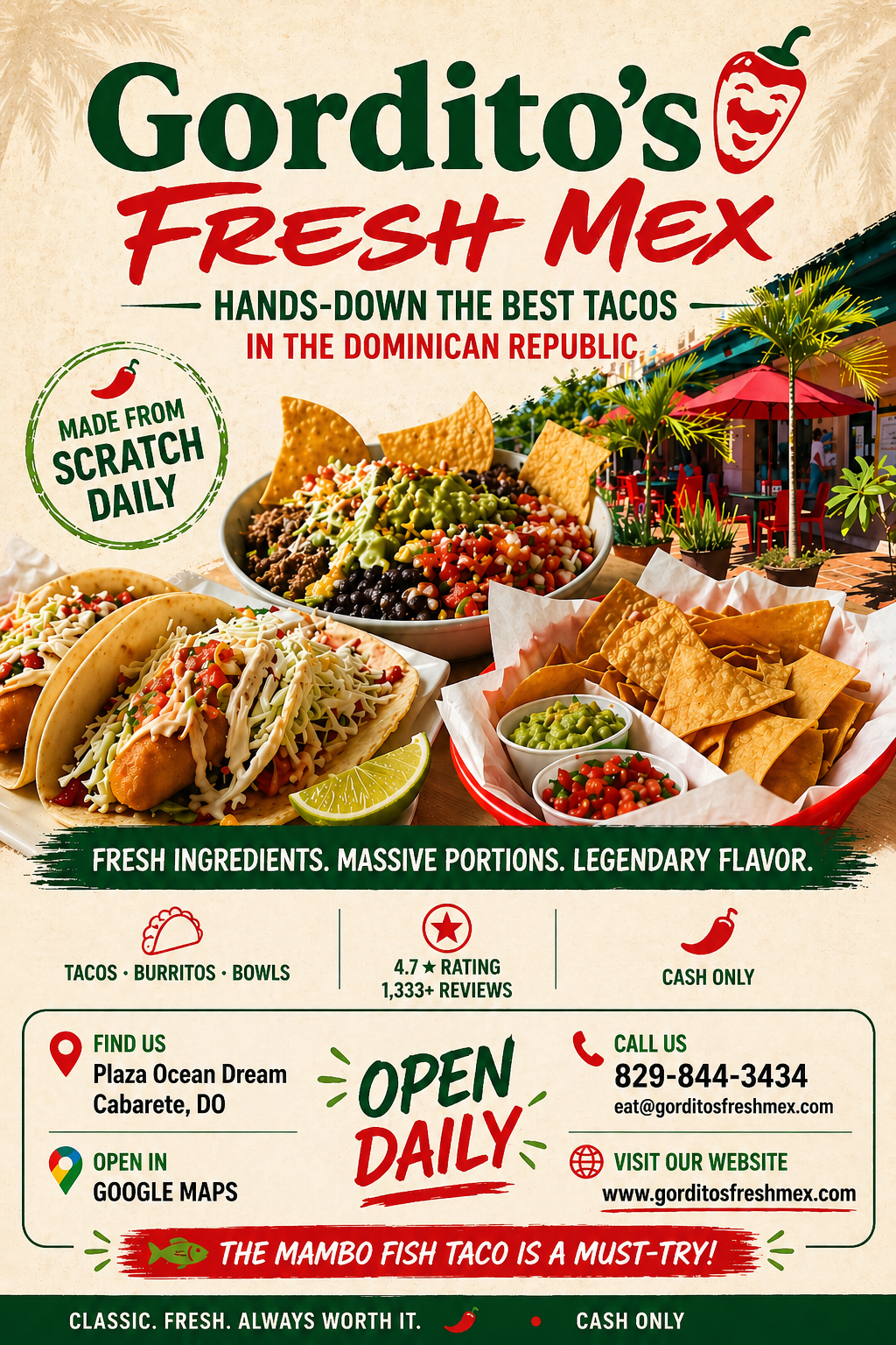 Gordito's Fresh Mex Cabarete Dominican Republic