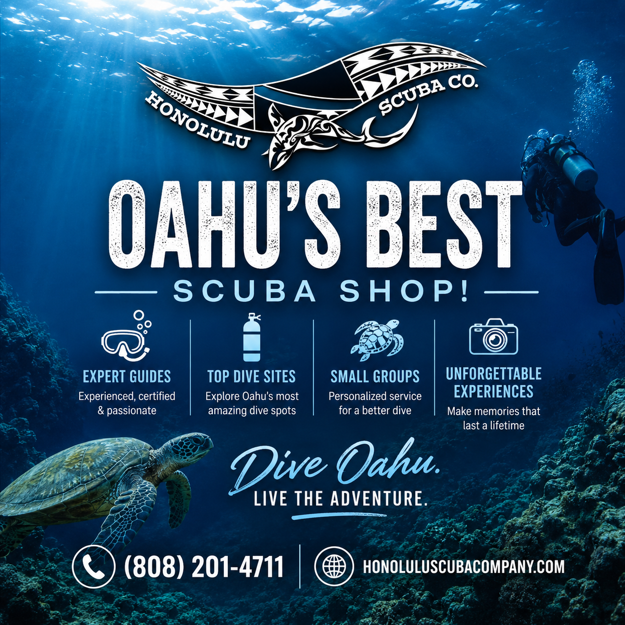Honolulu Scuba Company — Oahu scuba diving tours