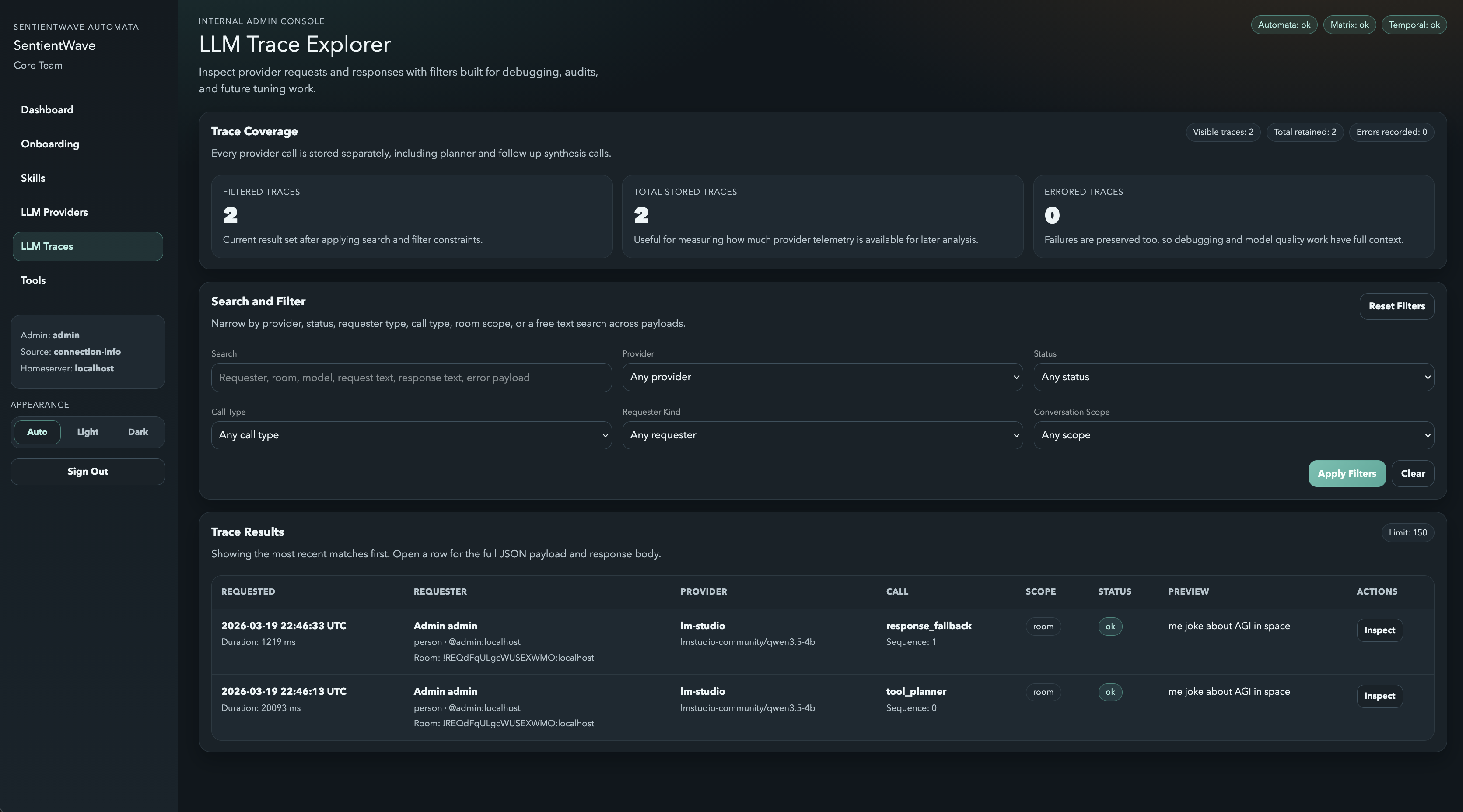 Automata Admin UI Skill Catalog