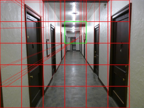 Grid Segmentation and Estimated Vanishing Point