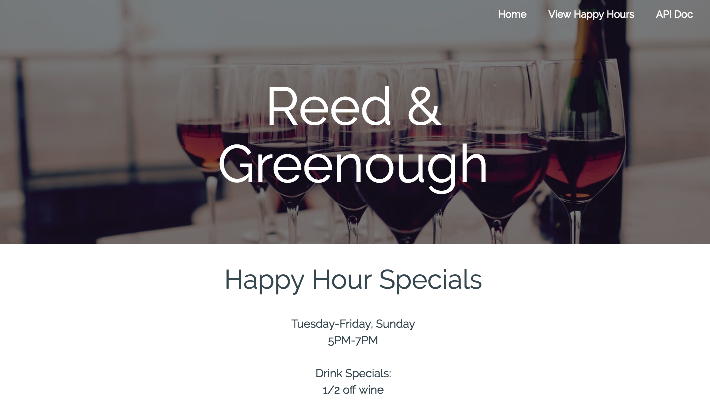 Individual Happy Hour Screenshot