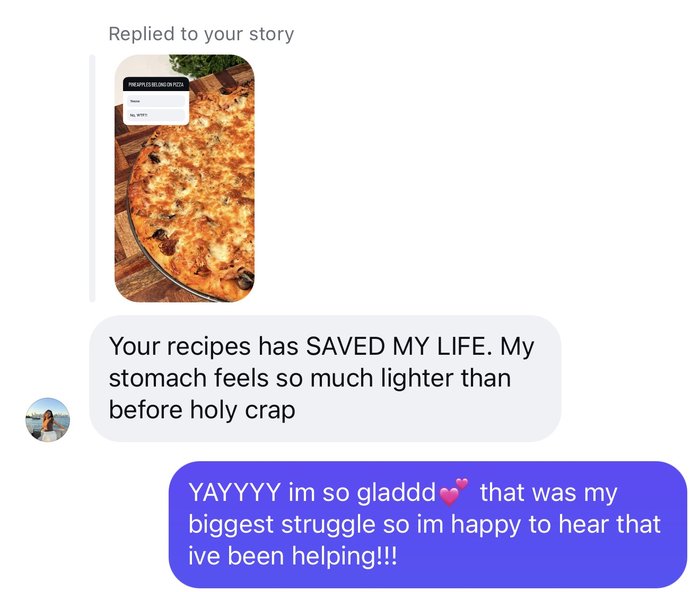 Customer message