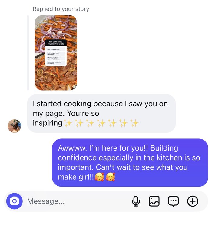 Customer message