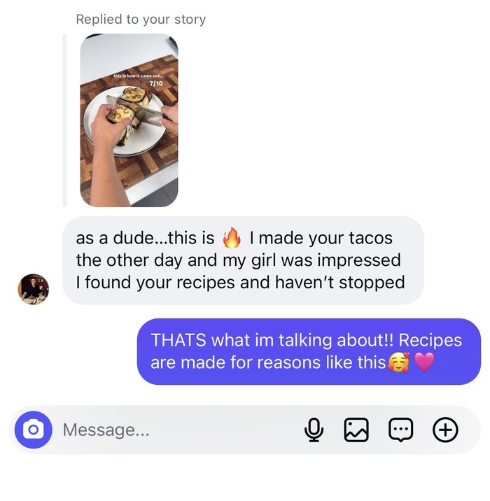 Customer message