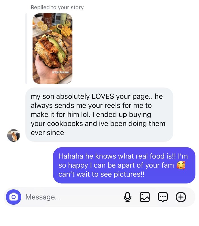 Customer message