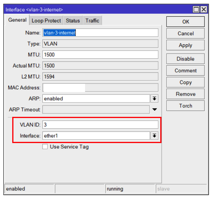 management vlan