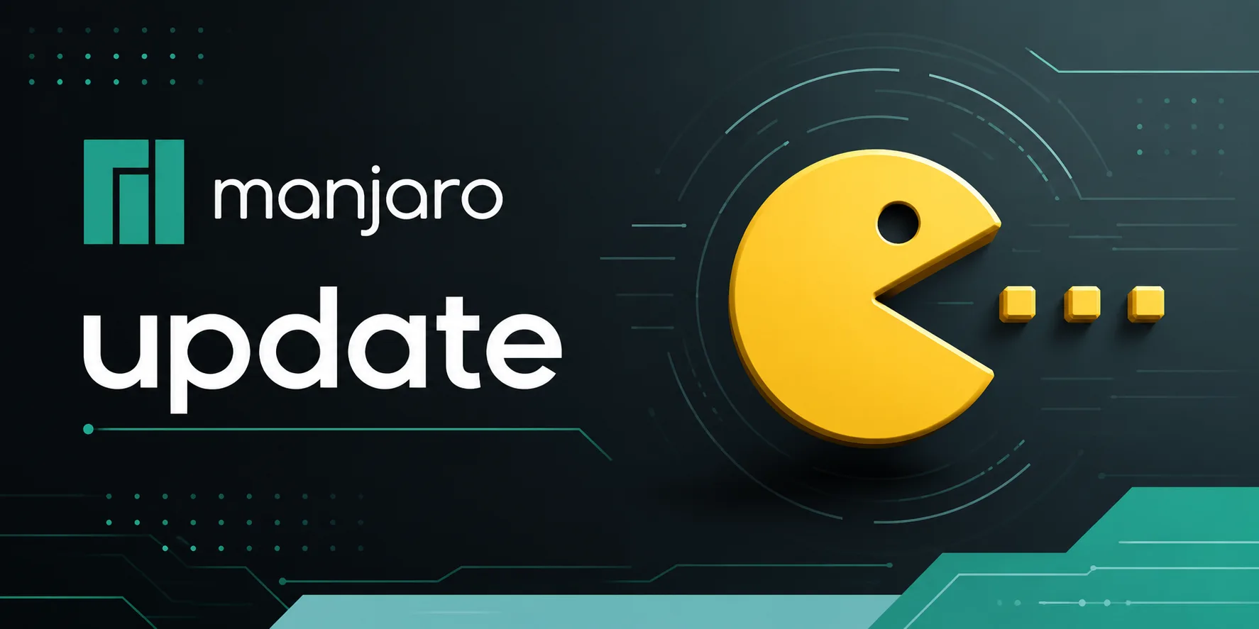 Терминал Manjaro с командой обновления системы