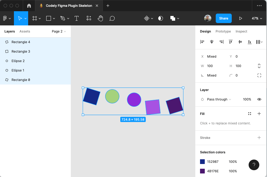 Shapes Creator Form Result