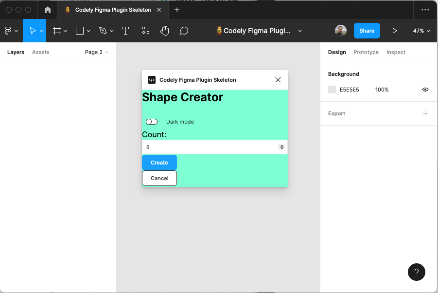 Shapes Creator Form