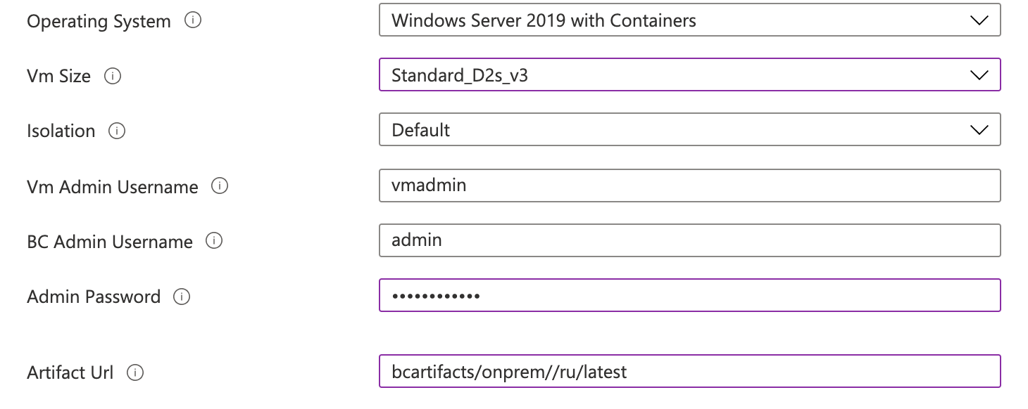 aka.ms/getbc template parameters