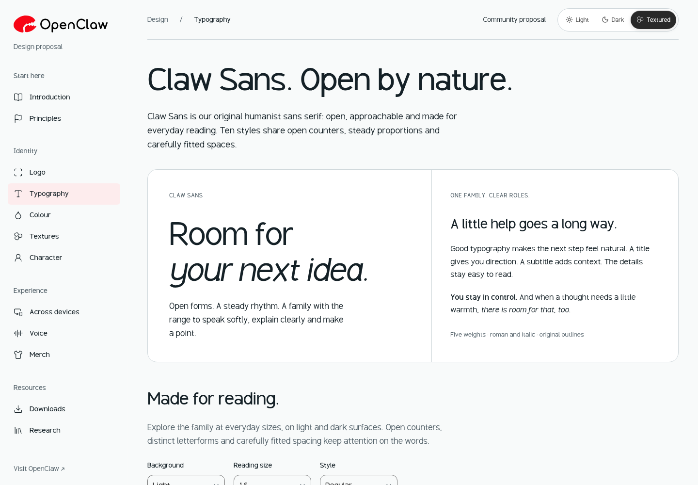 Claw Sans preview
