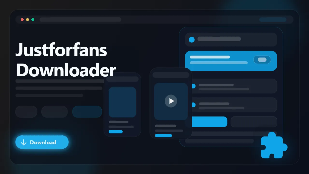 JustForFans Downloader workflow preview