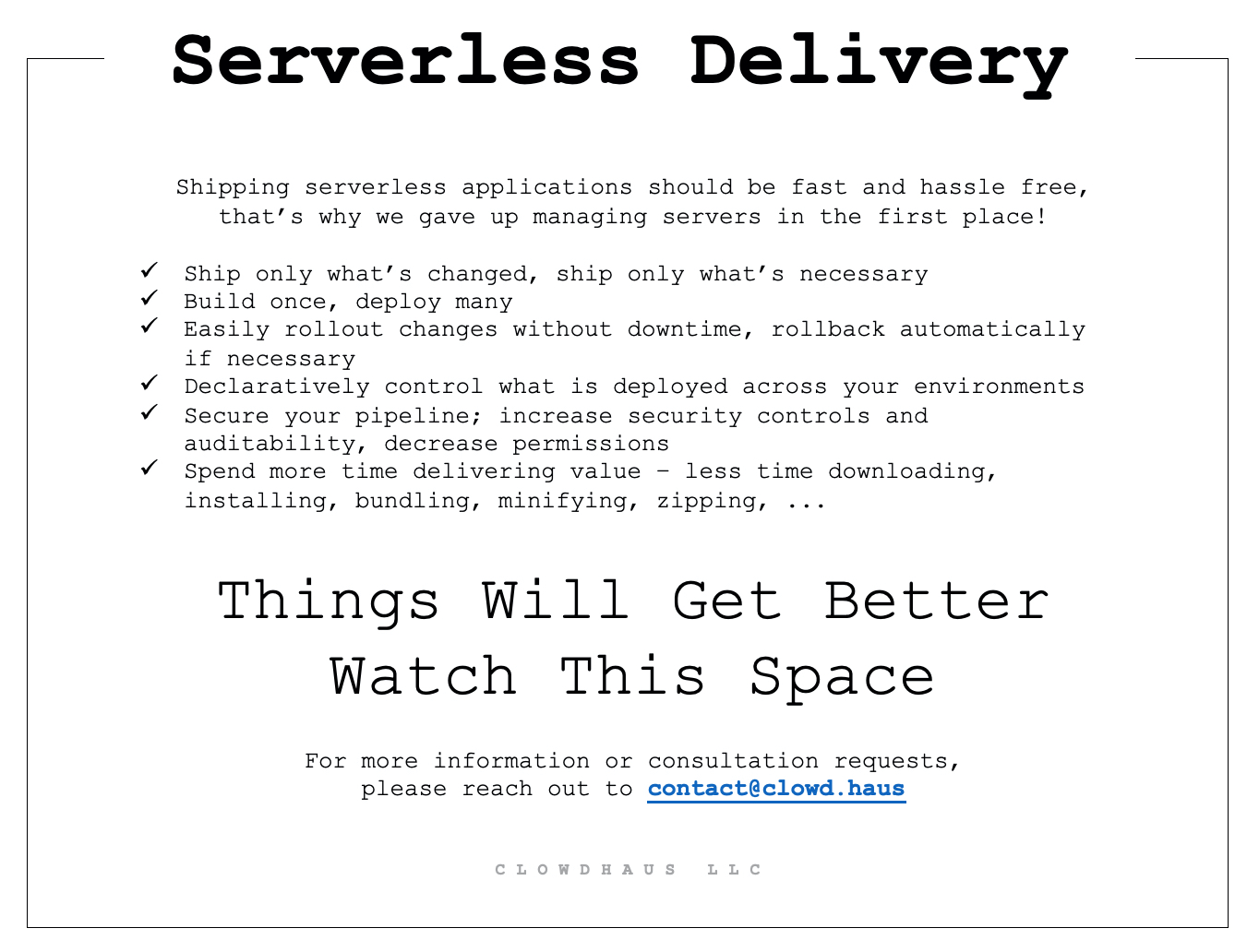 Serverless Delivery