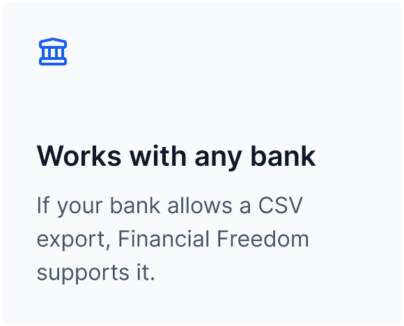 Works with Any Bank