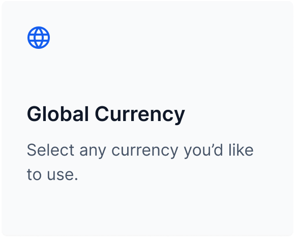 Global Currency Support