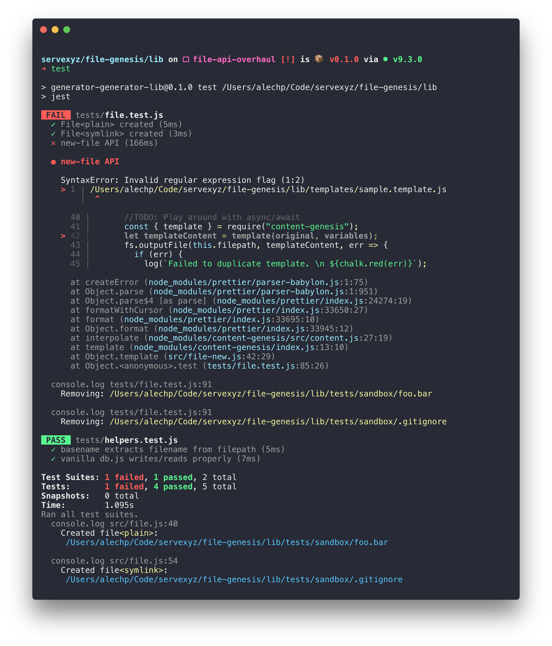 regex error