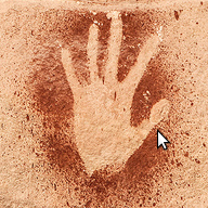 Ocher handprint