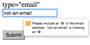 html5 email input error message