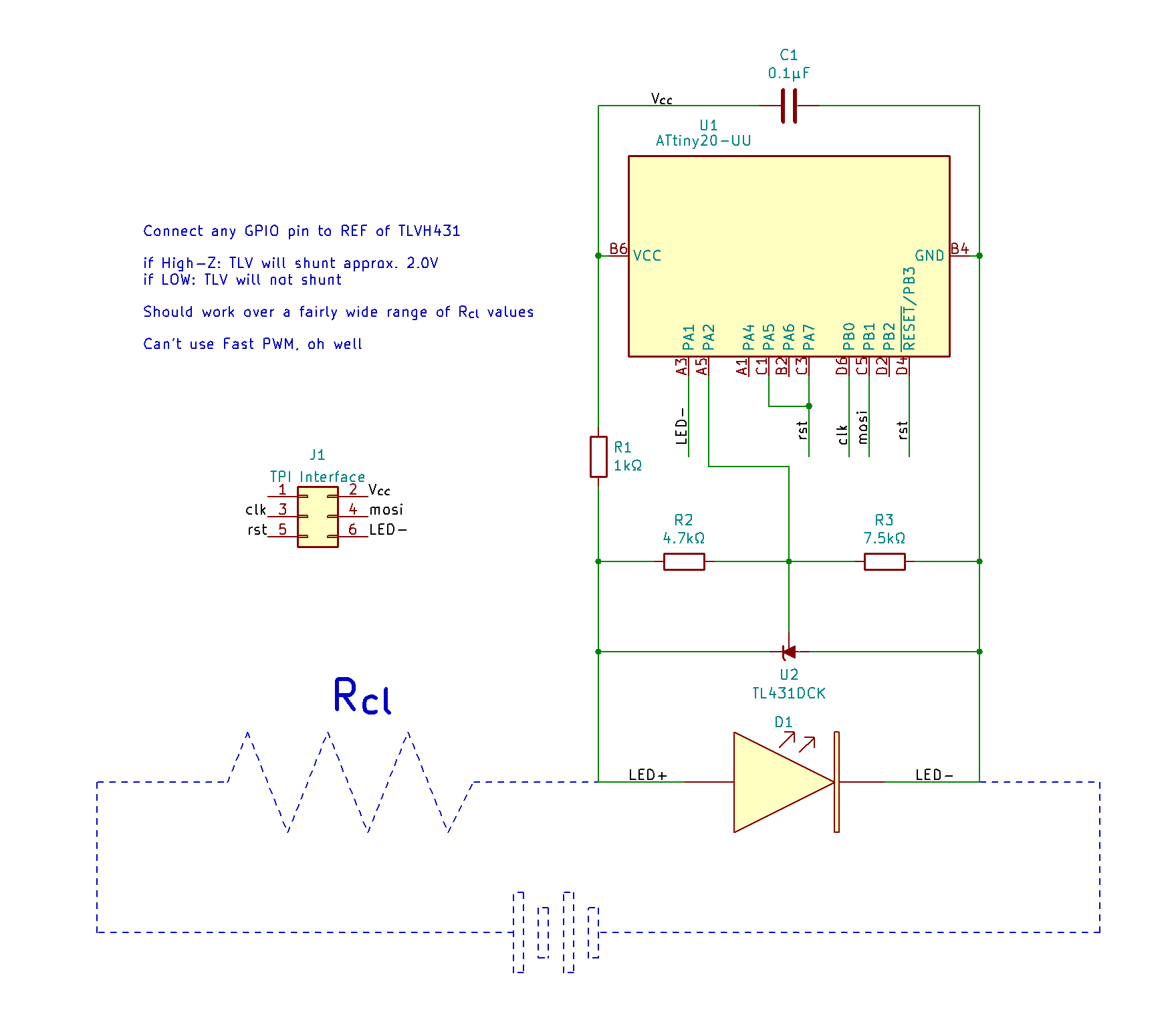 The schematic of the aforementioned small PCB