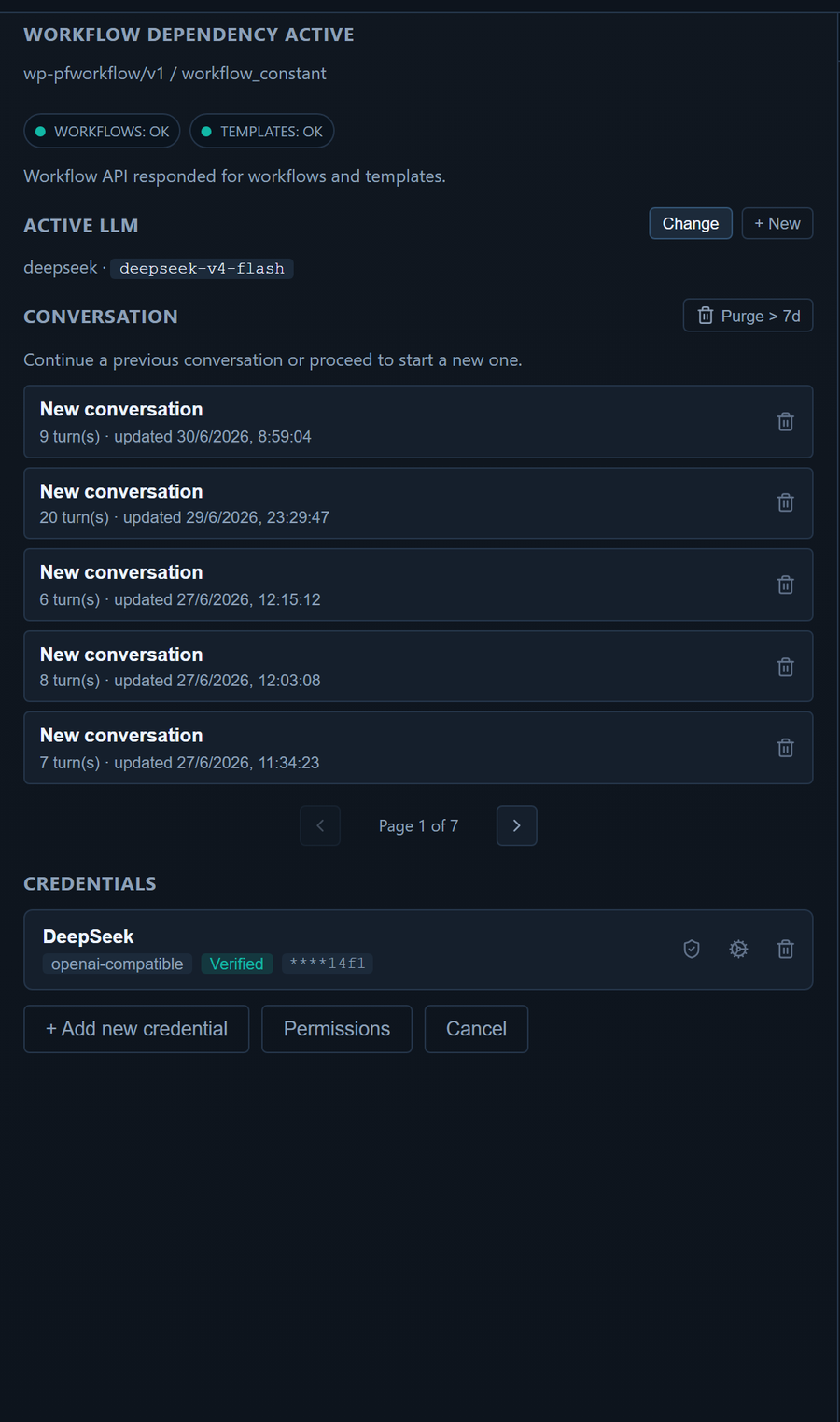 Configure AI providers and encrypted API credentials