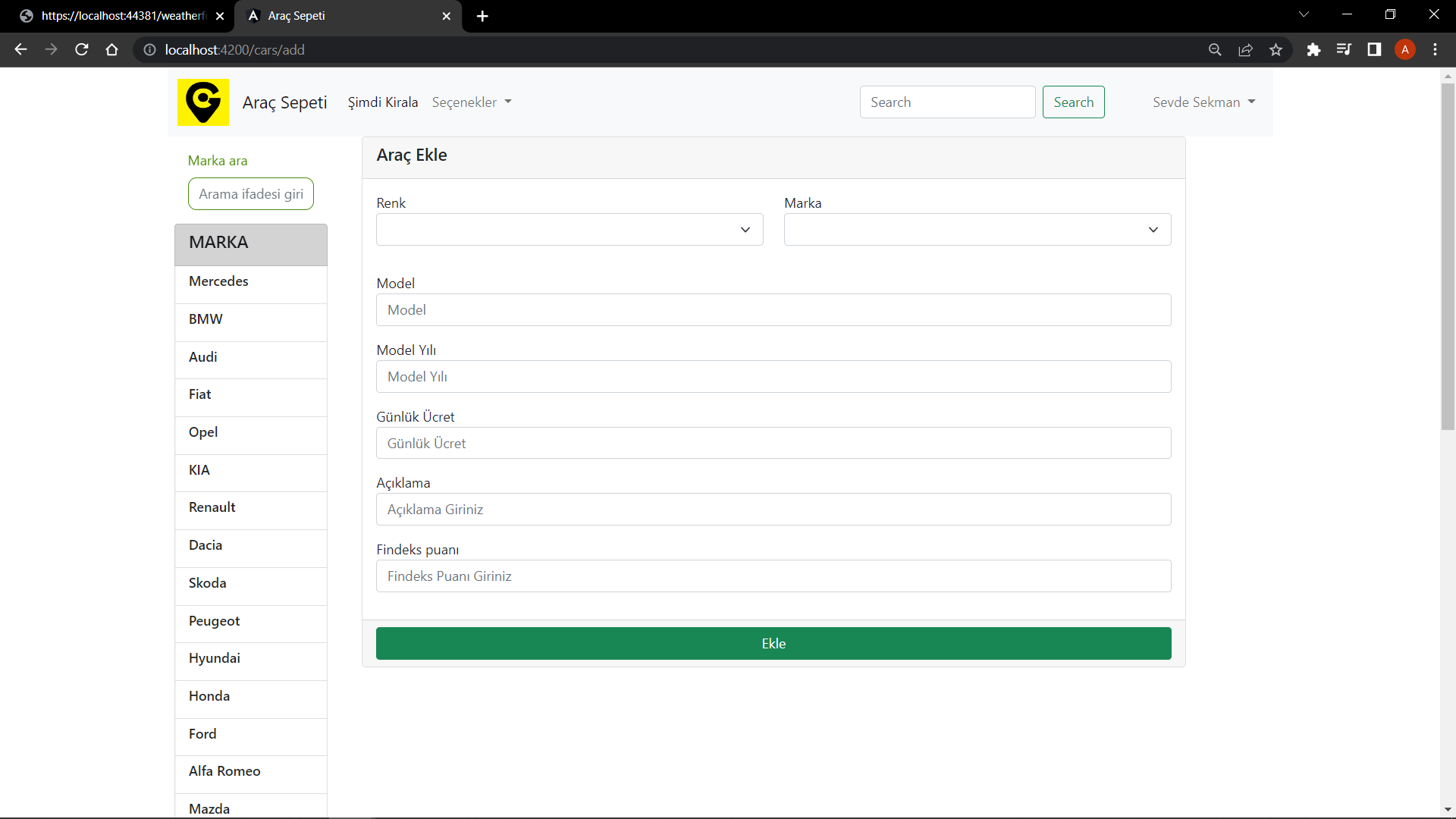 GitHub - sevdeskmn/Rental-front-end: Araç Sepeti.com front-end section.