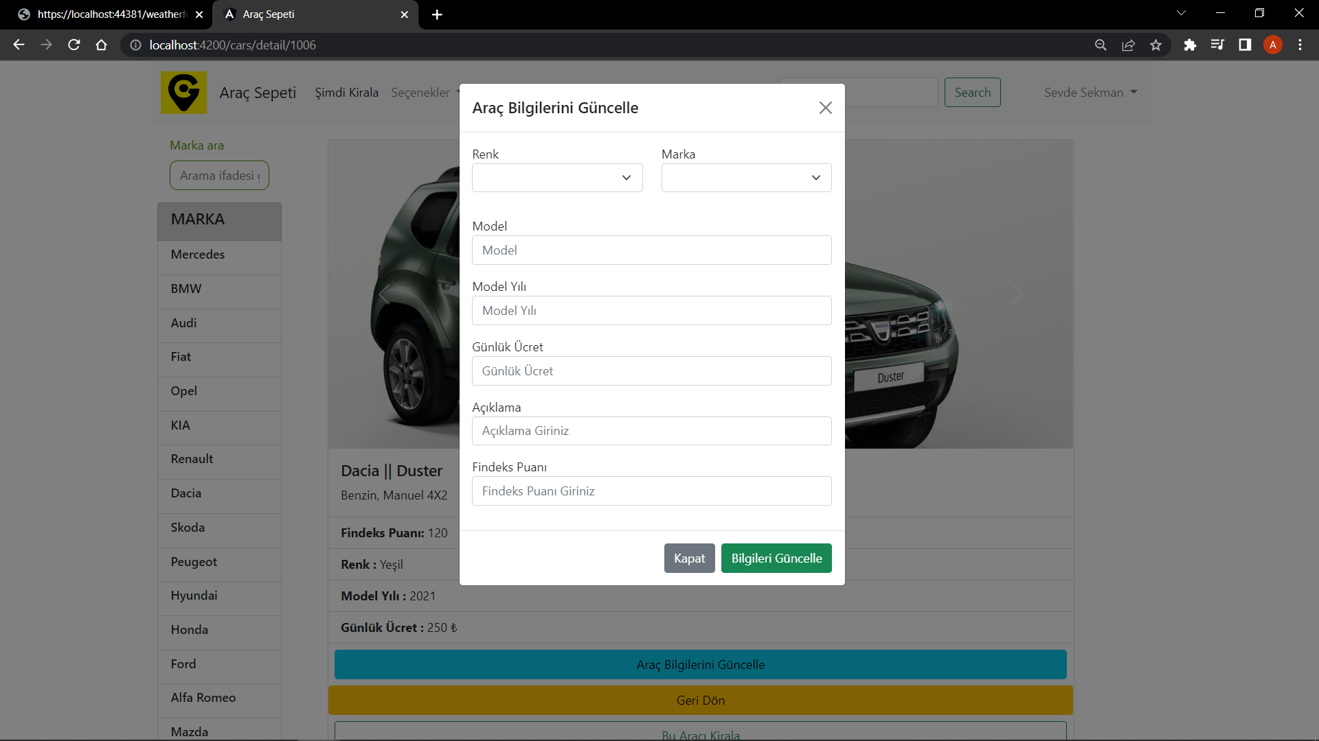 GitHub - sevdeskmn/Rental-front-end: Araç Sepeti.com front-end section.