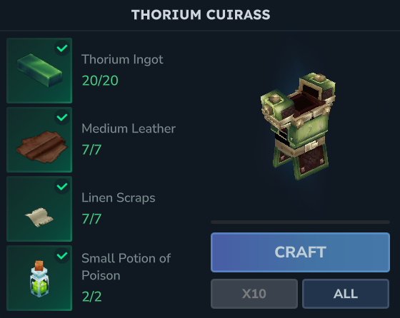 Armor Bench Thorium Chest