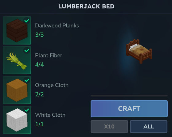 Furniture Bench Lumberjack Bed