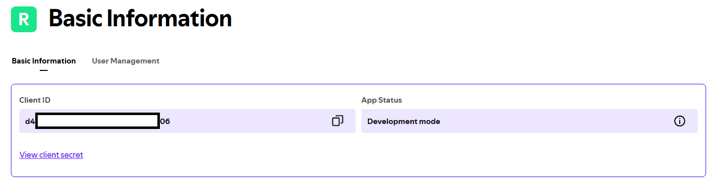 Spotify Client ID location