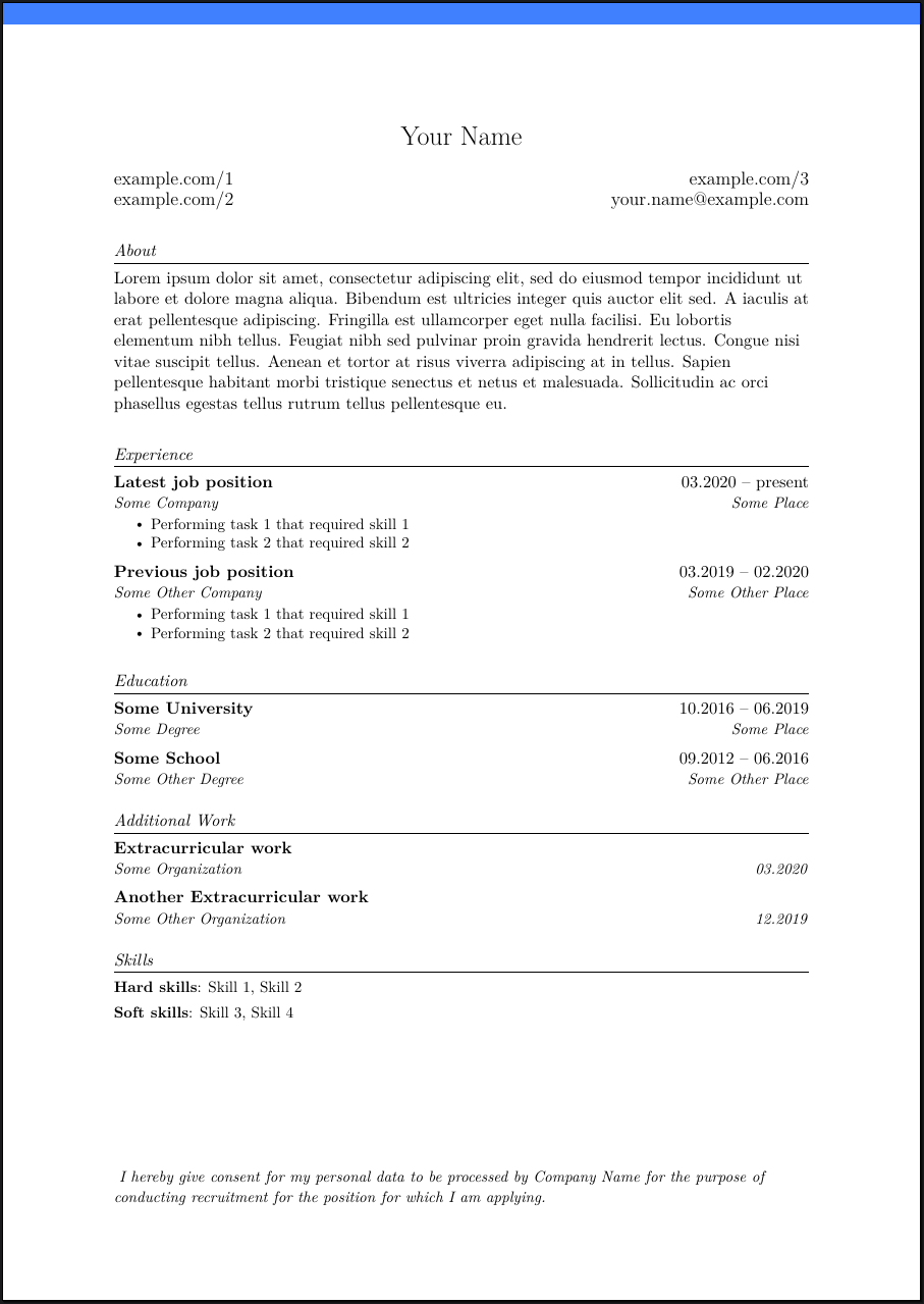 Example Resume