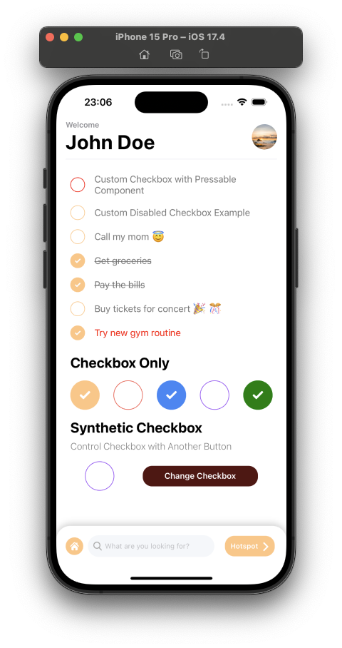 React Native Bouncy Checkbox