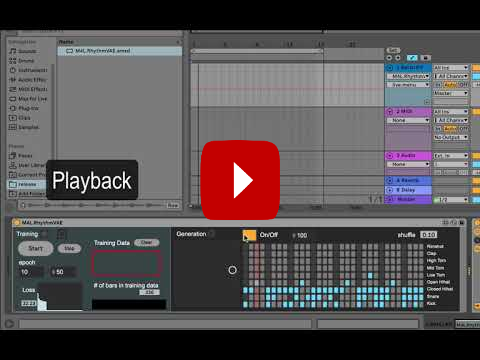 M4L.RhythmVAE - VAE Rhythm Generator for Max for Live/Ableton Live